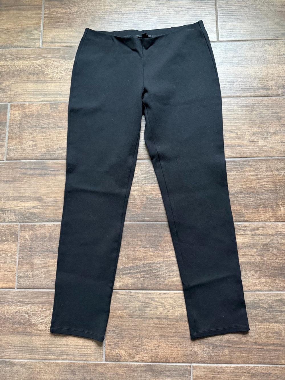 Eileen Fisher Black Pants Stretchy Waistband Classic Black Work Attire Sz Small